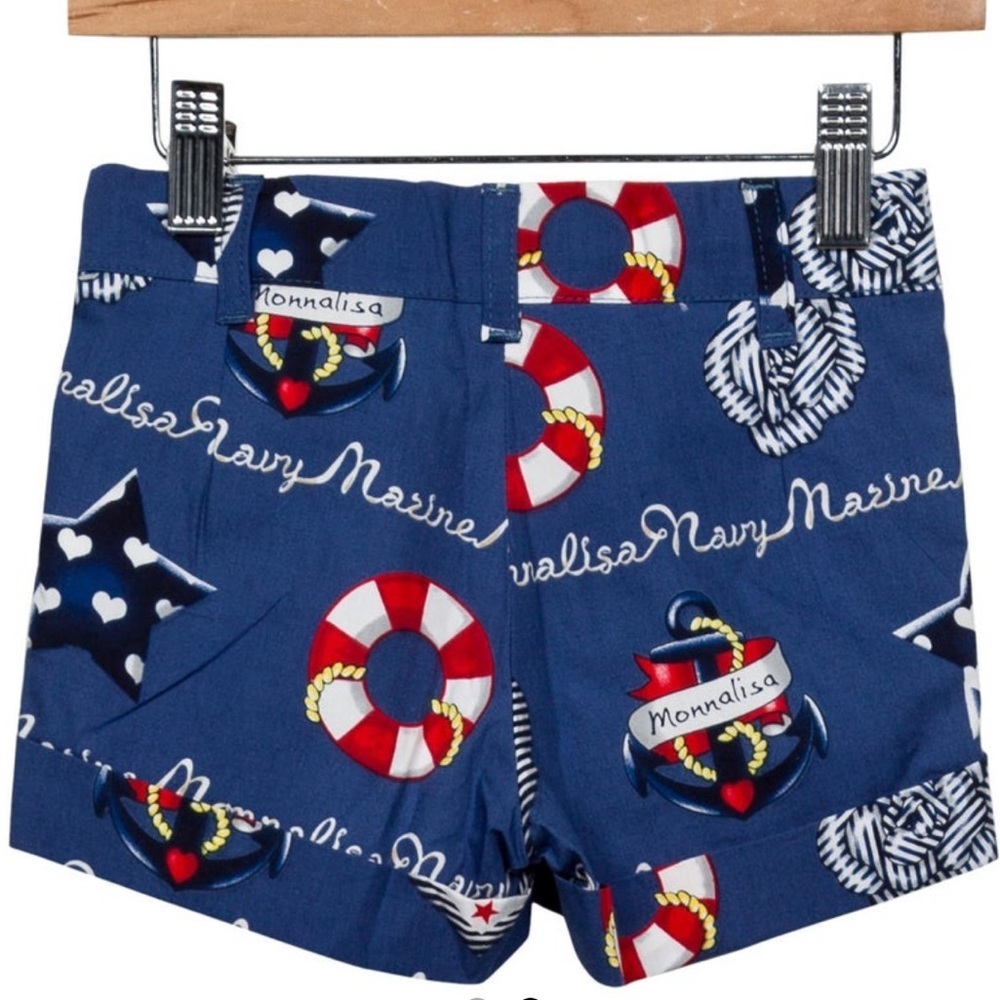 NWT Monnalisa Girls' Printed Mini Shorts Size 3 - Picture 2 of 3